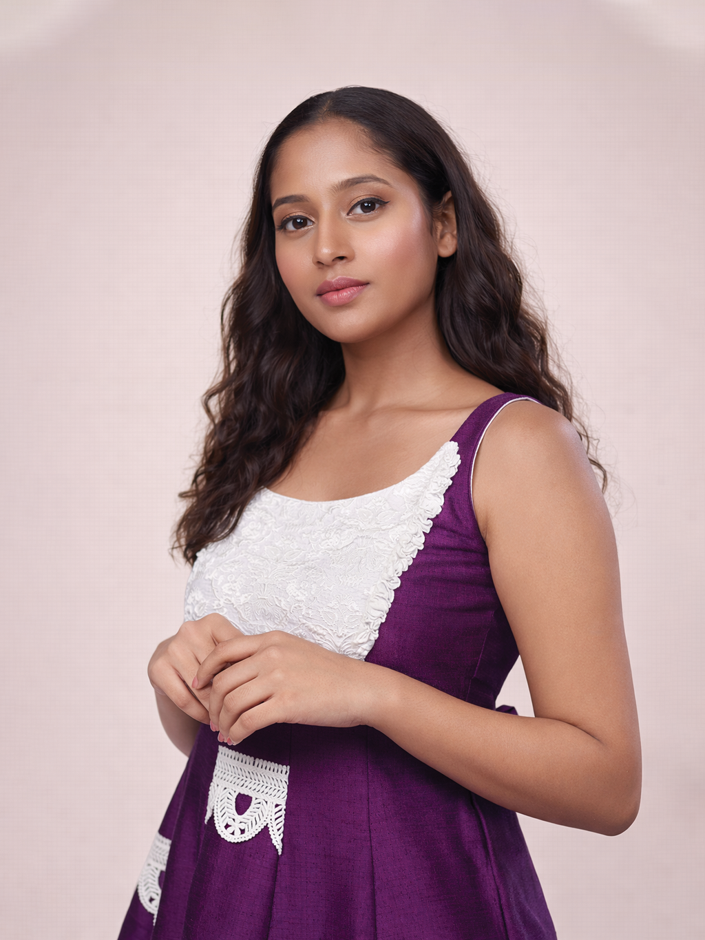 PLUM LACE REVERIE DRESS