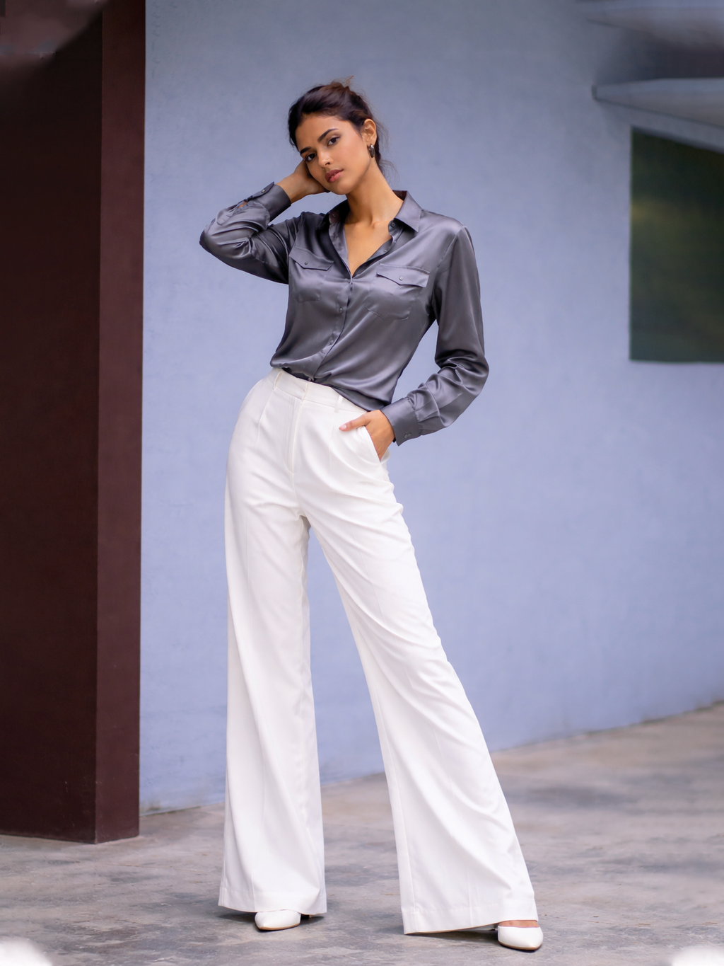 THE VIRELLE SATIN SHIRT