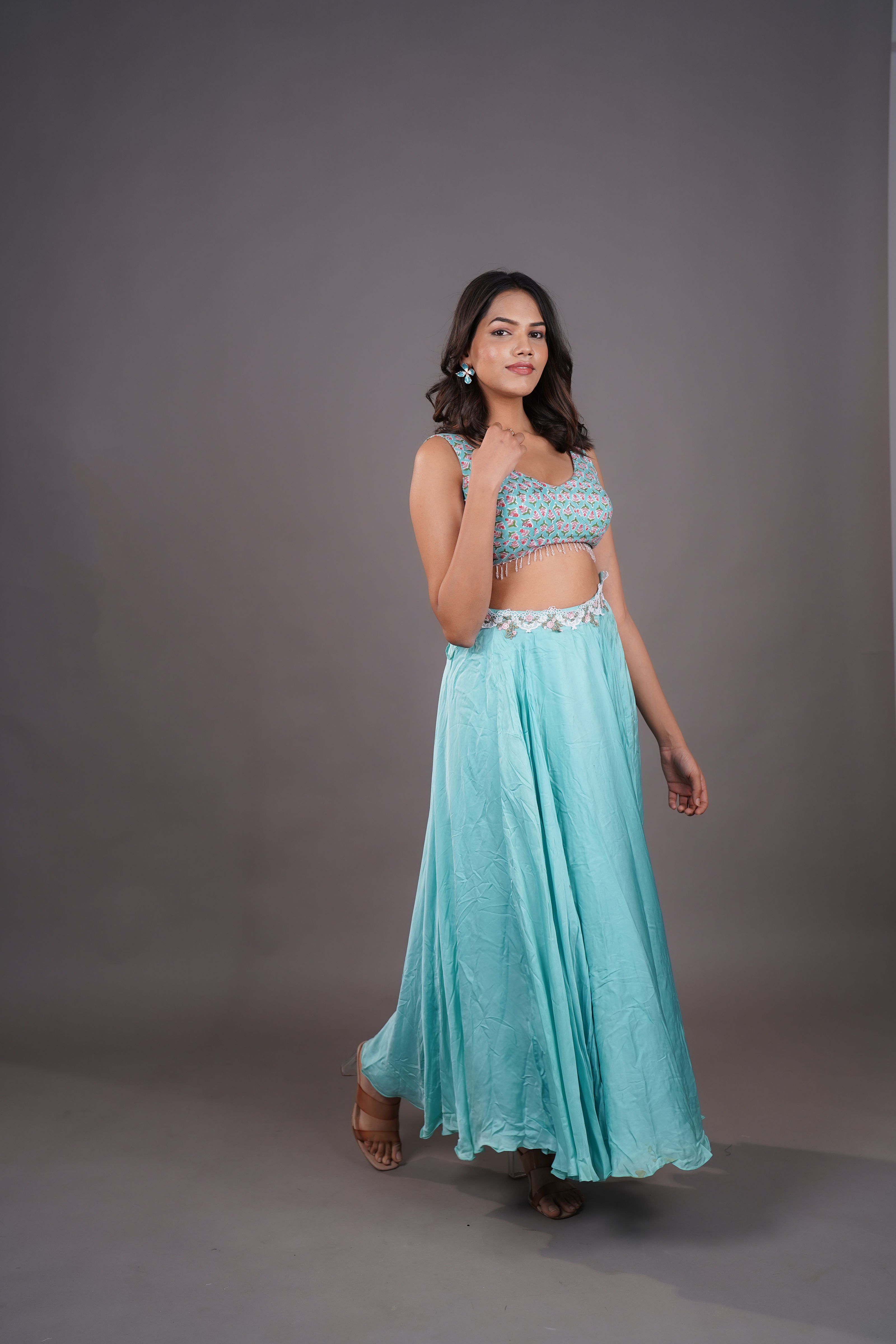 AQUA BLOOM CO-ORD SET