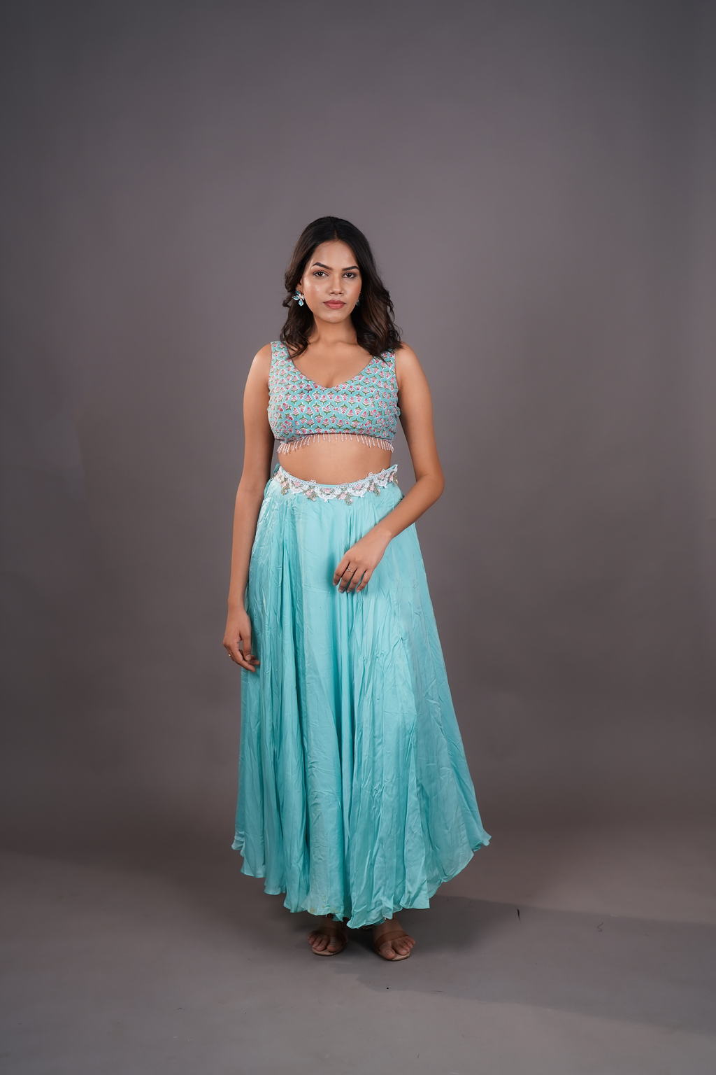 AQUA BLOOM CO-ORD SET