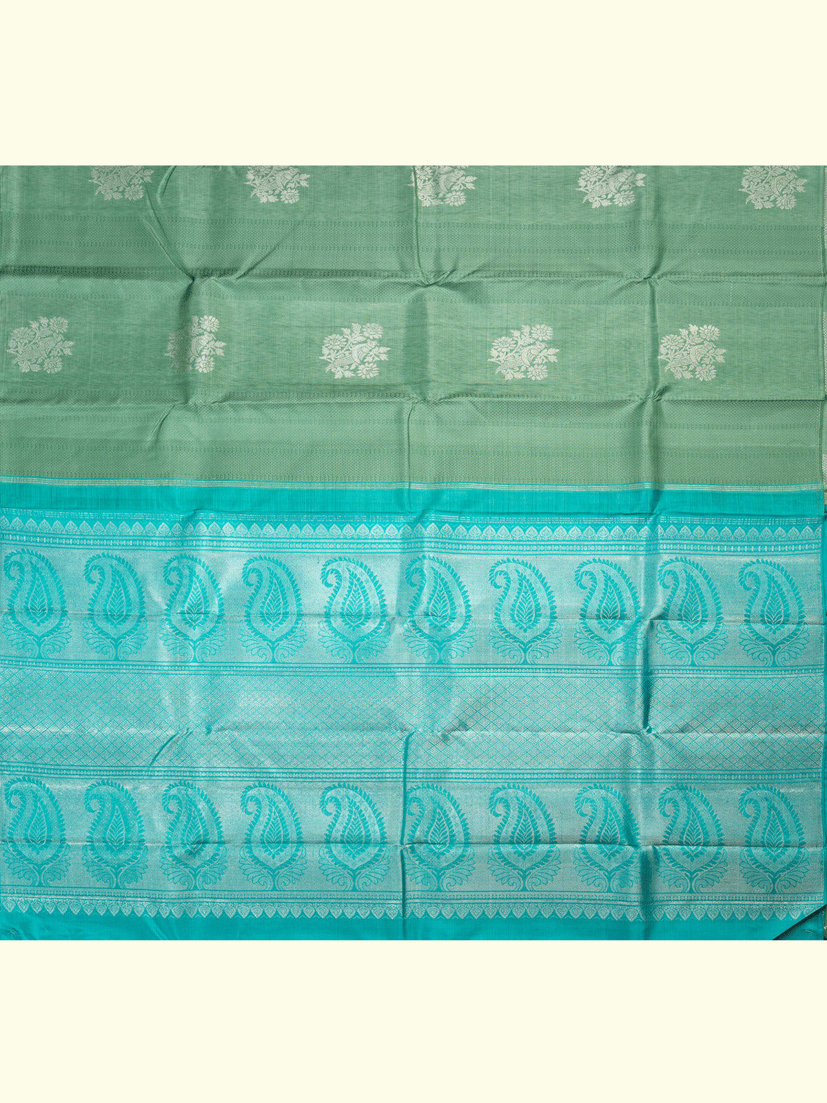 Kanchipuram Silk Brocade Green Saree