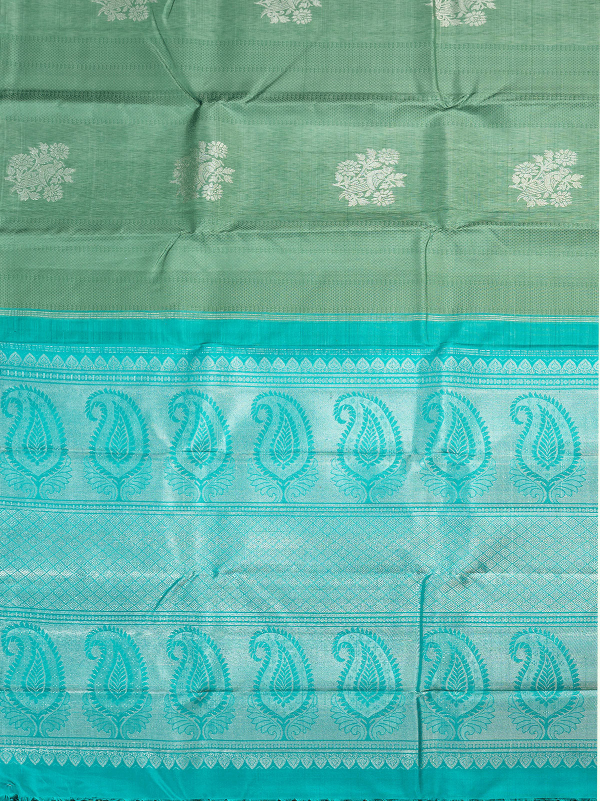Kanchipuram Silk Brocade Green Saree