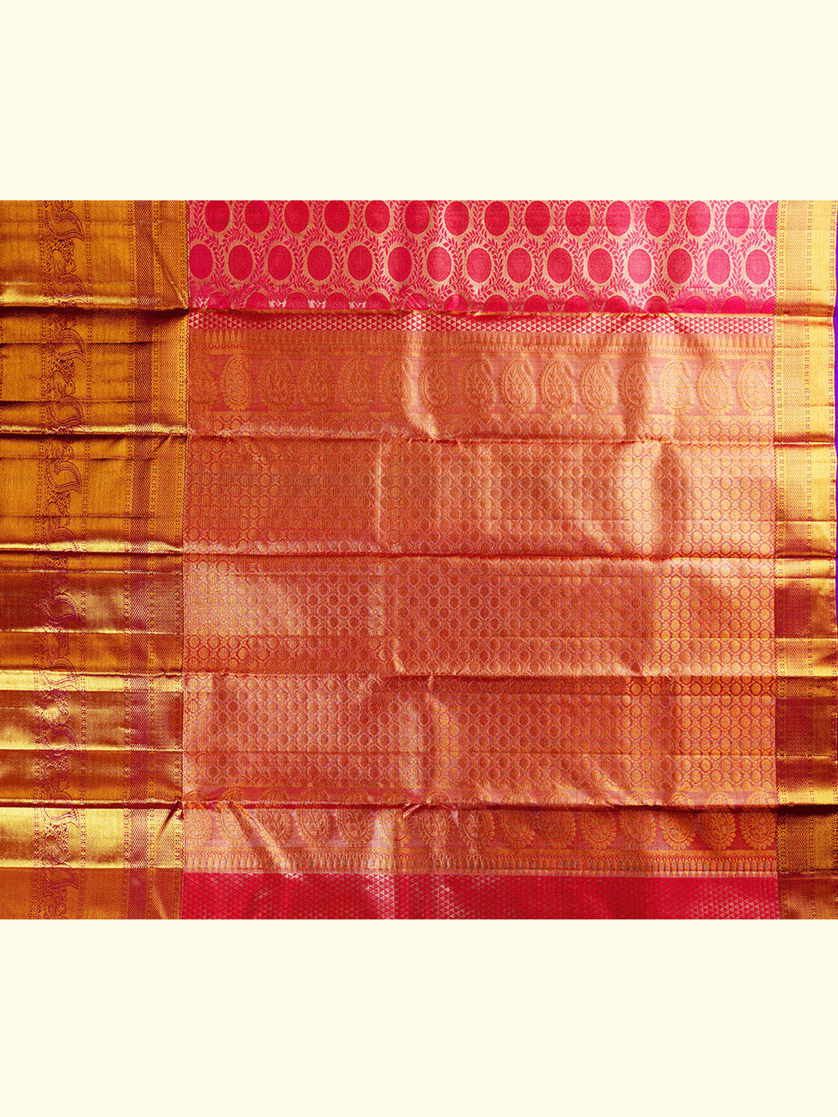 Kanchipuram Silk Brocade Pink Saree