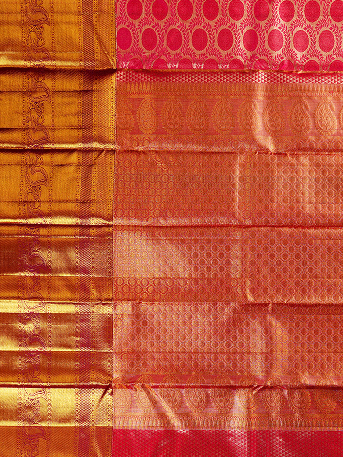 Kanchipuram Silk Brocade Pink Saree