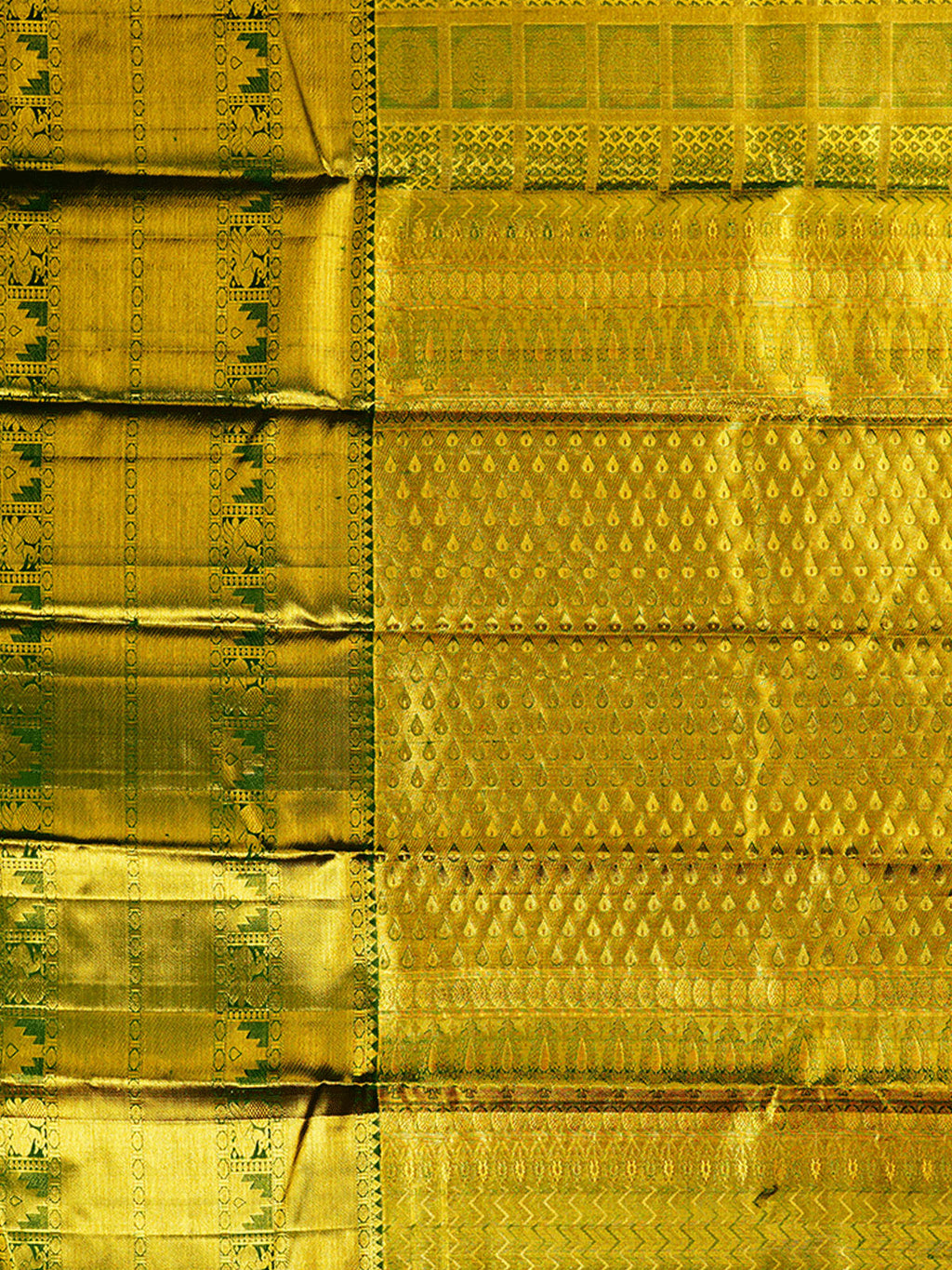 Kanchipuram Silk Brocade Green Saree