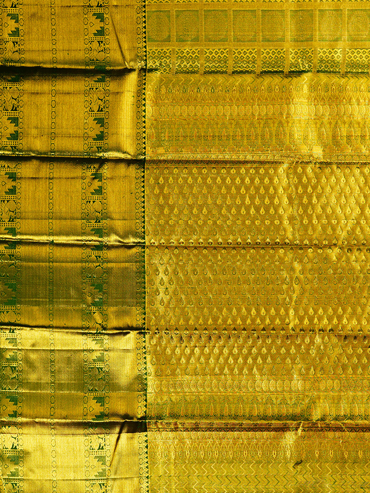 Kanchipuram Silk Brocade Green Saree