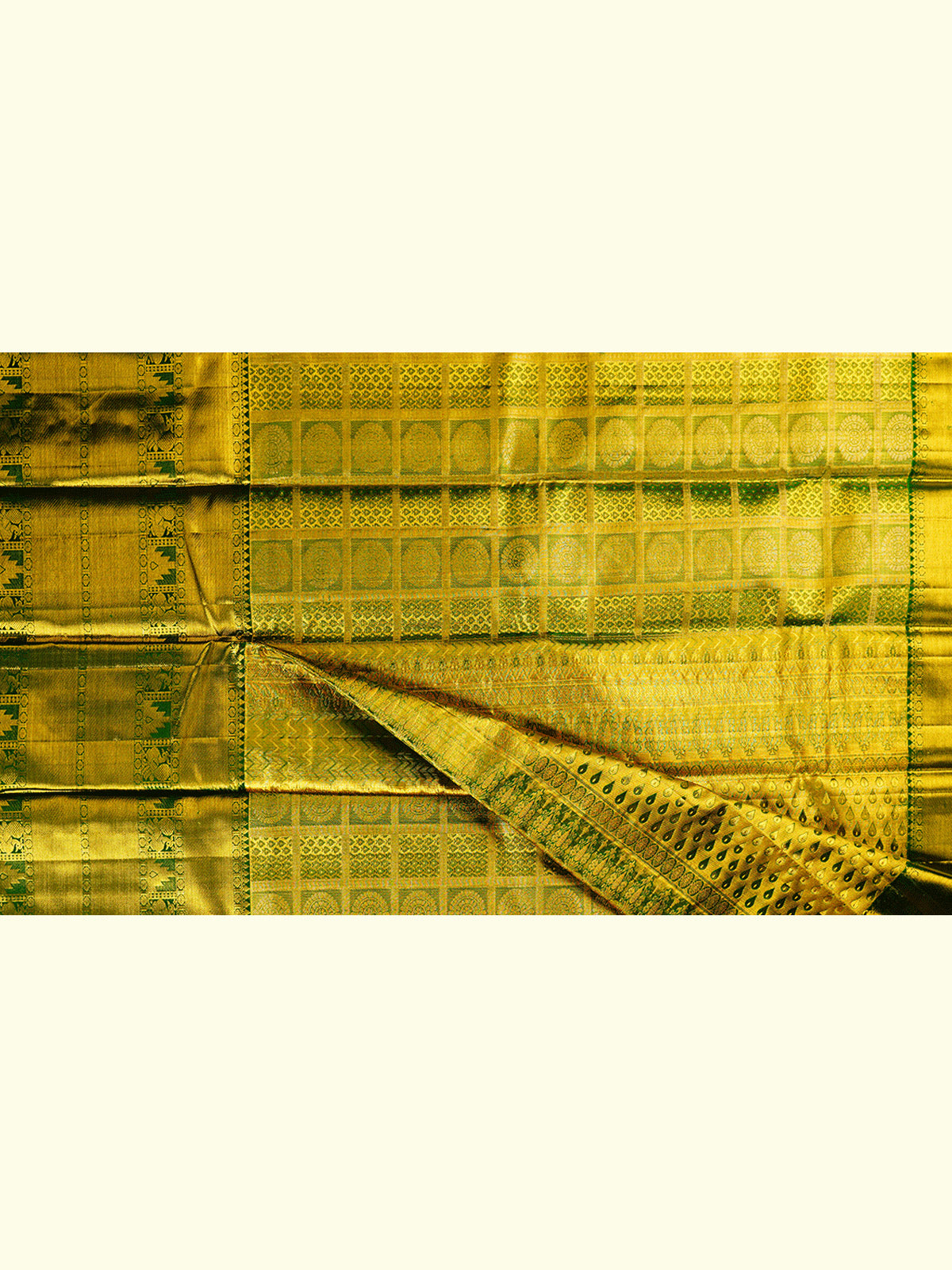 Kanchipuram Silk Brocade Green Saree