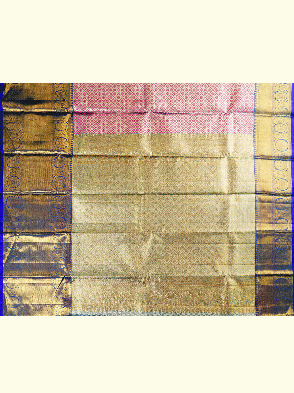 Kanchipuram Silk Brocade Pink Saree
