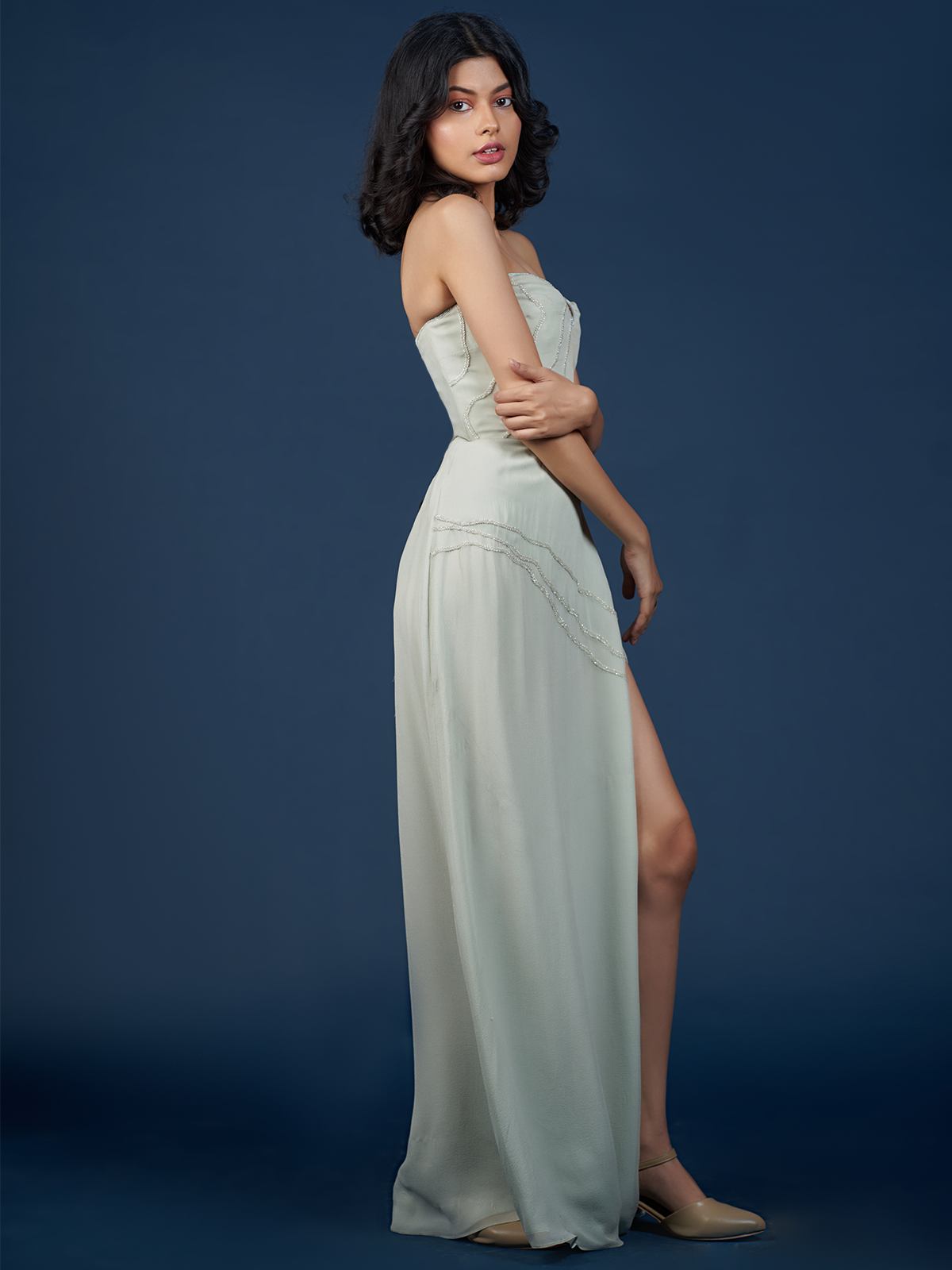 Evening Gown in Very Light Mint