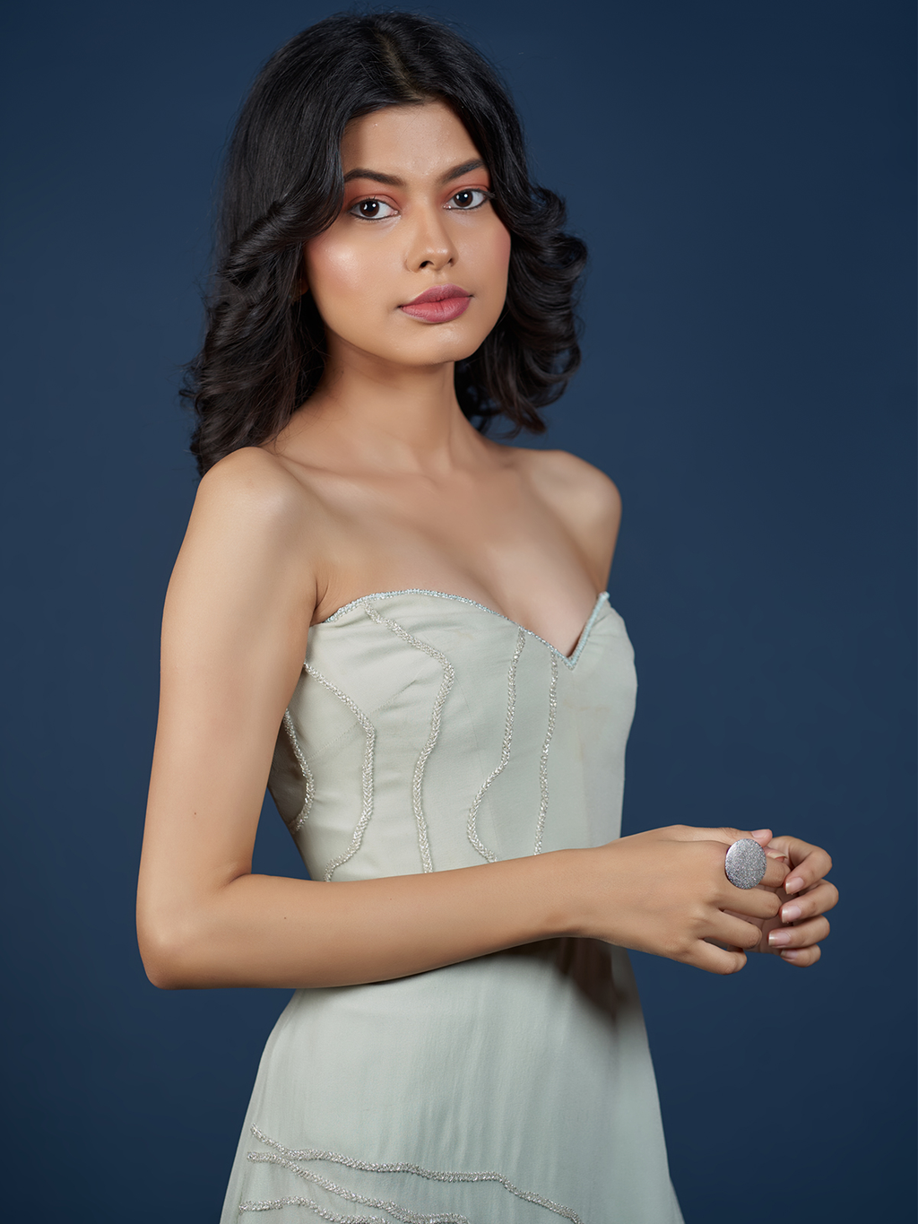 Evening Gown in Very Light Mint