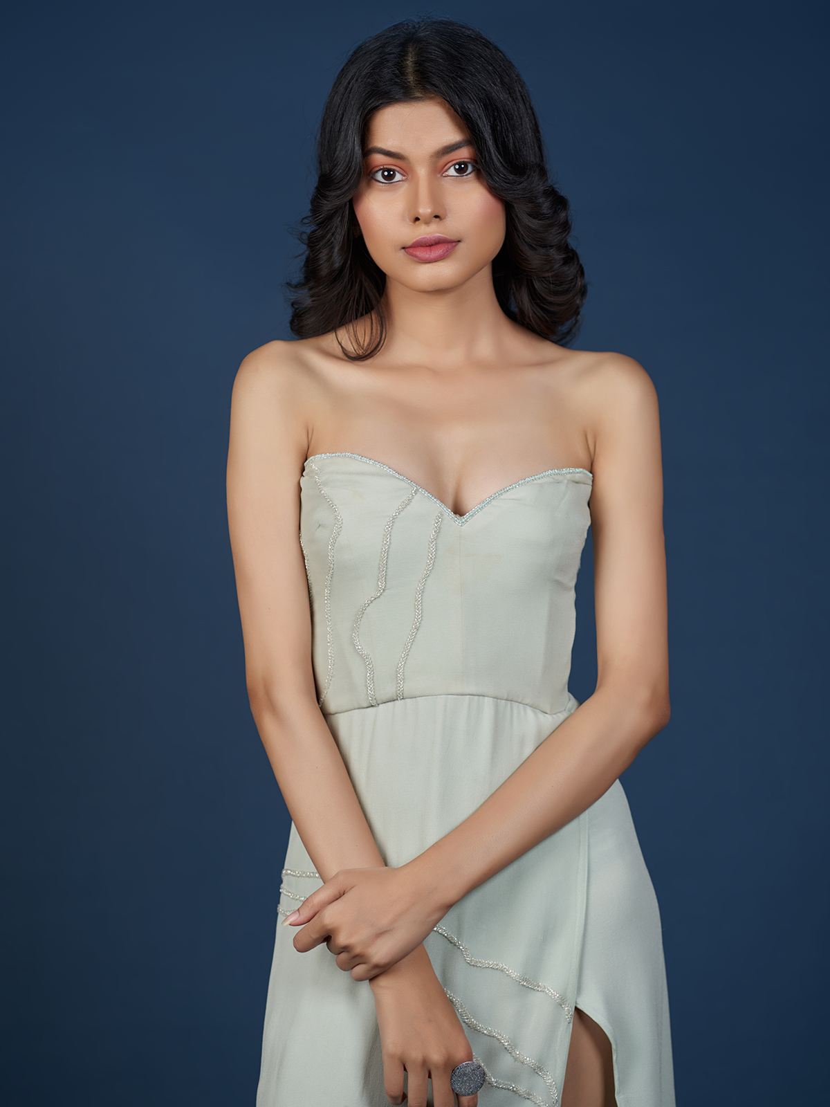 Evening Gown in Very Light Mint