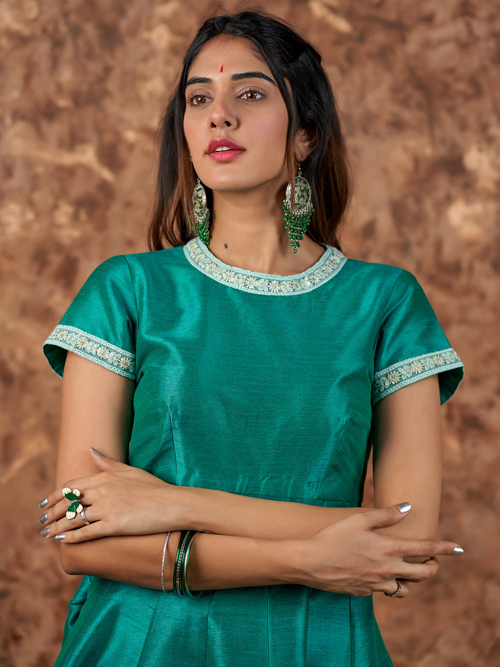 Ethnic Set in Green