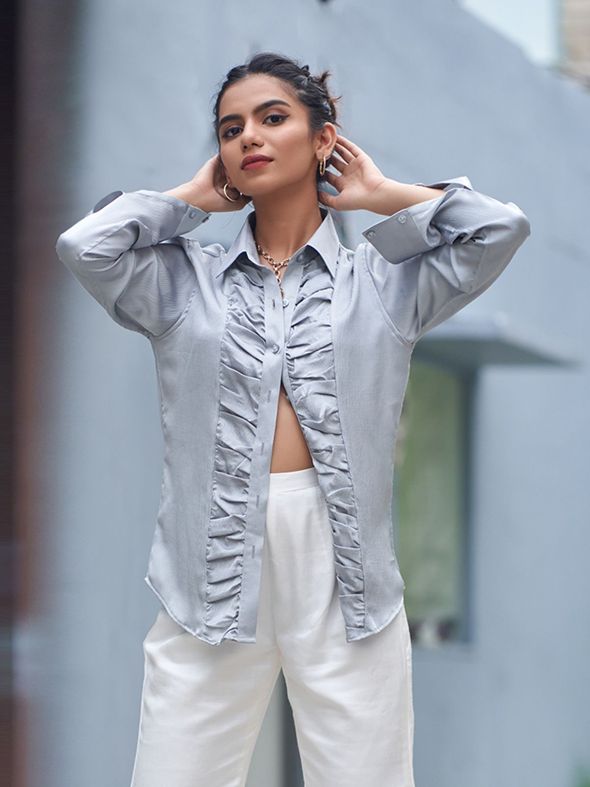 THE AVIRA SATIN SHIRT
