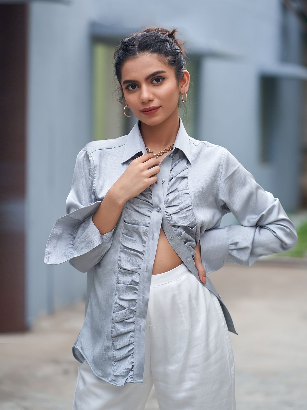 THE AVIRA SATIN SHIRT