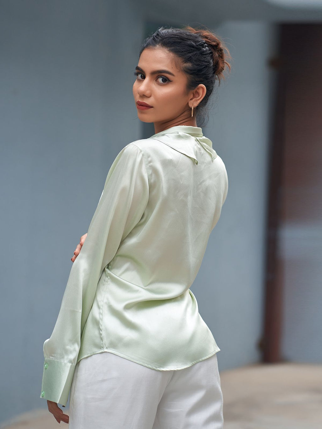 THE SEREIA SATIN SHIRT