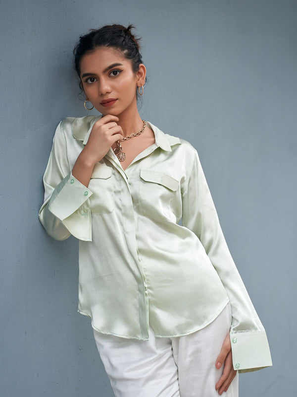 THE SEREIA SATIN SHIRT