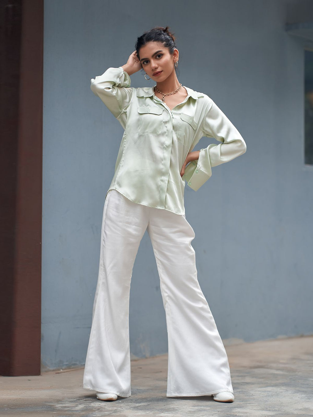 THE SEREIA SATIN SHIRT