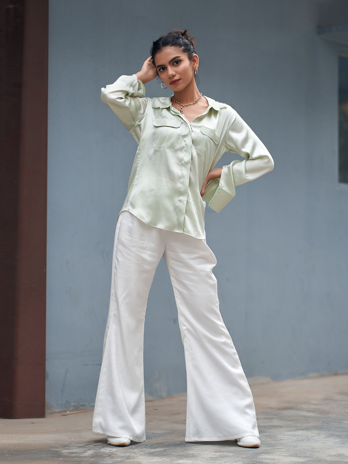 THE SEREIA SATIN SHIRT