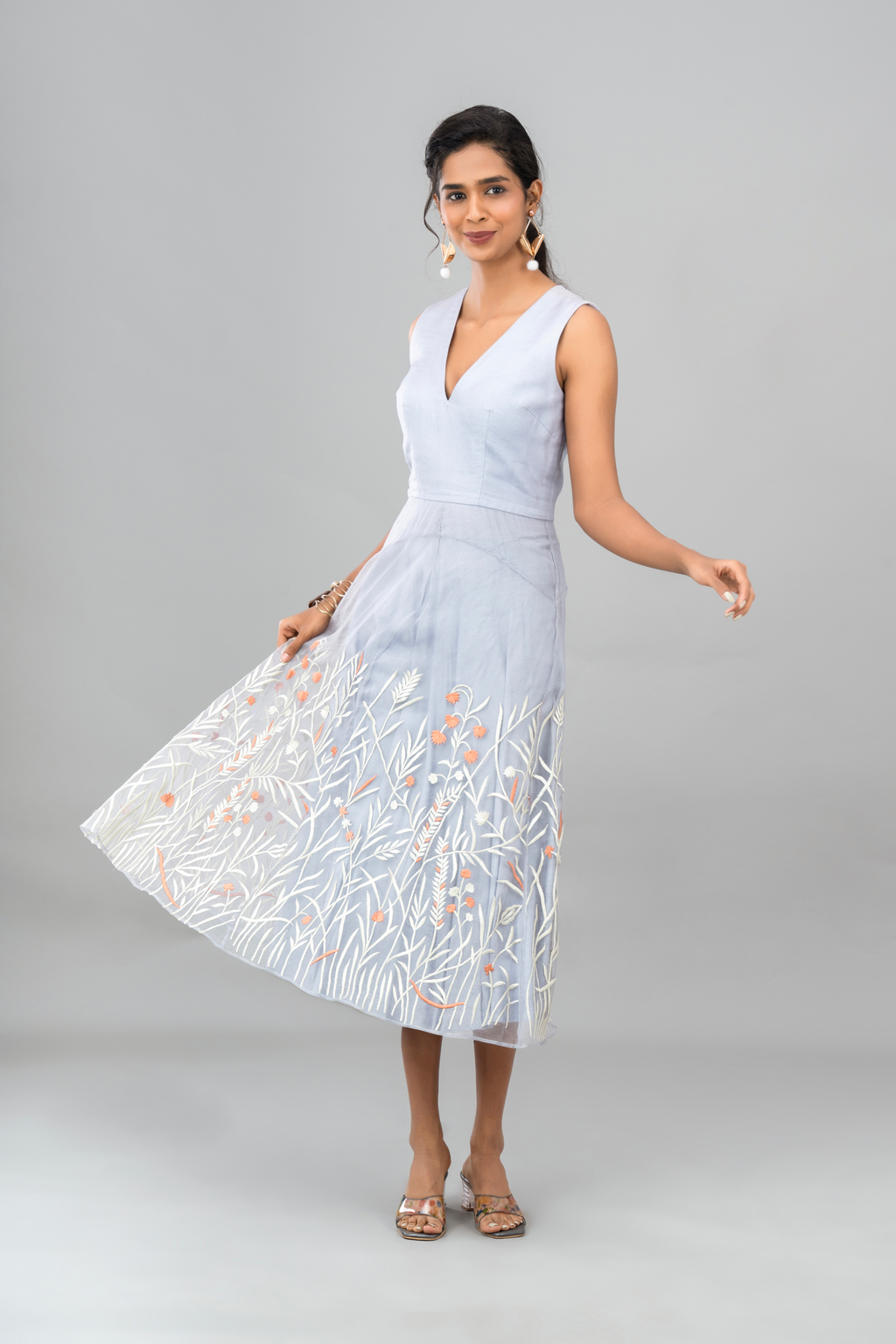 THE VANYA MIST BLUE DRESS