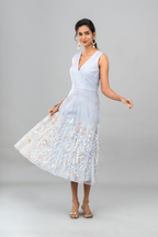 THE VANYA MIST BLUE DRESS