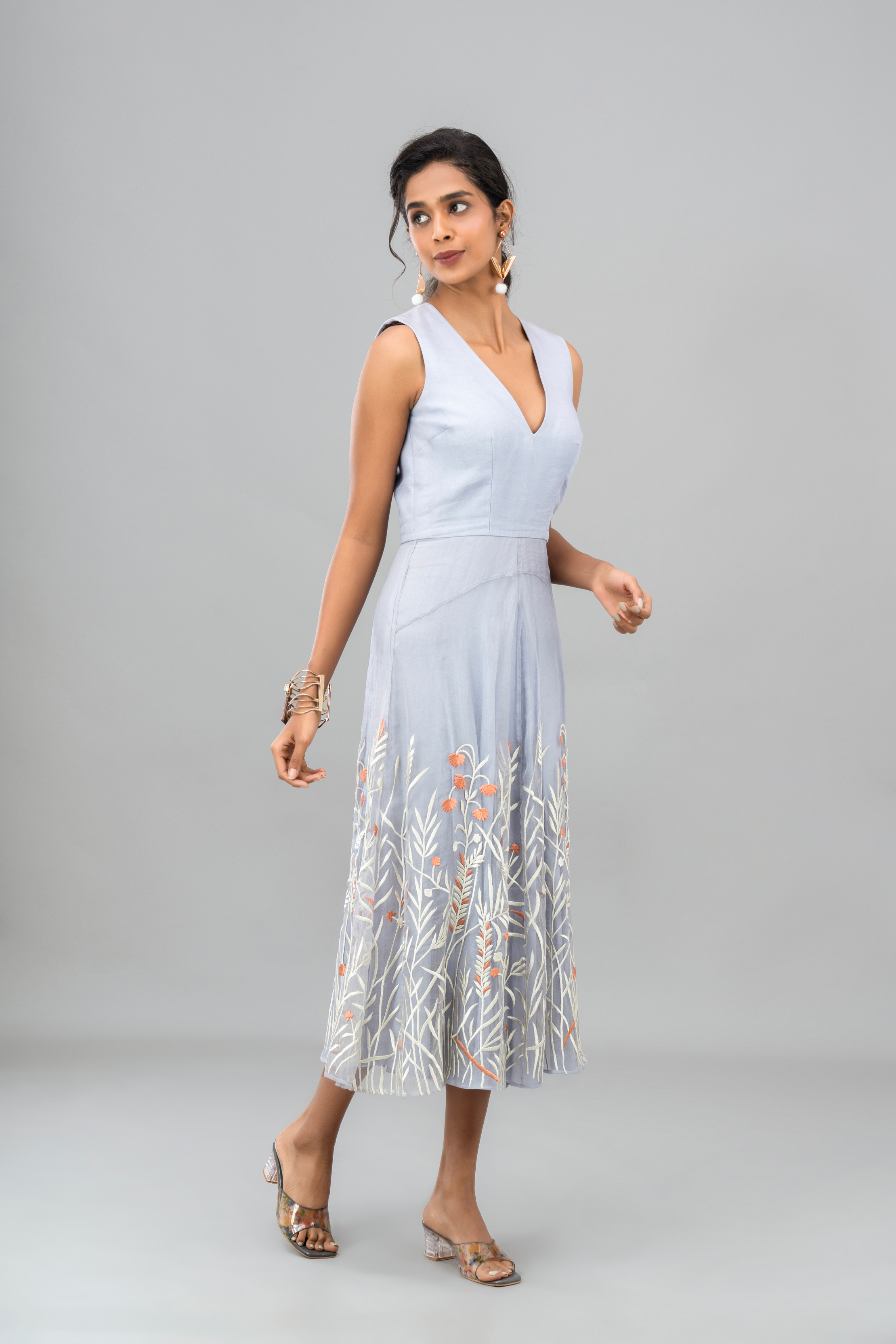 THE VANYA MIST BLUE DRESS