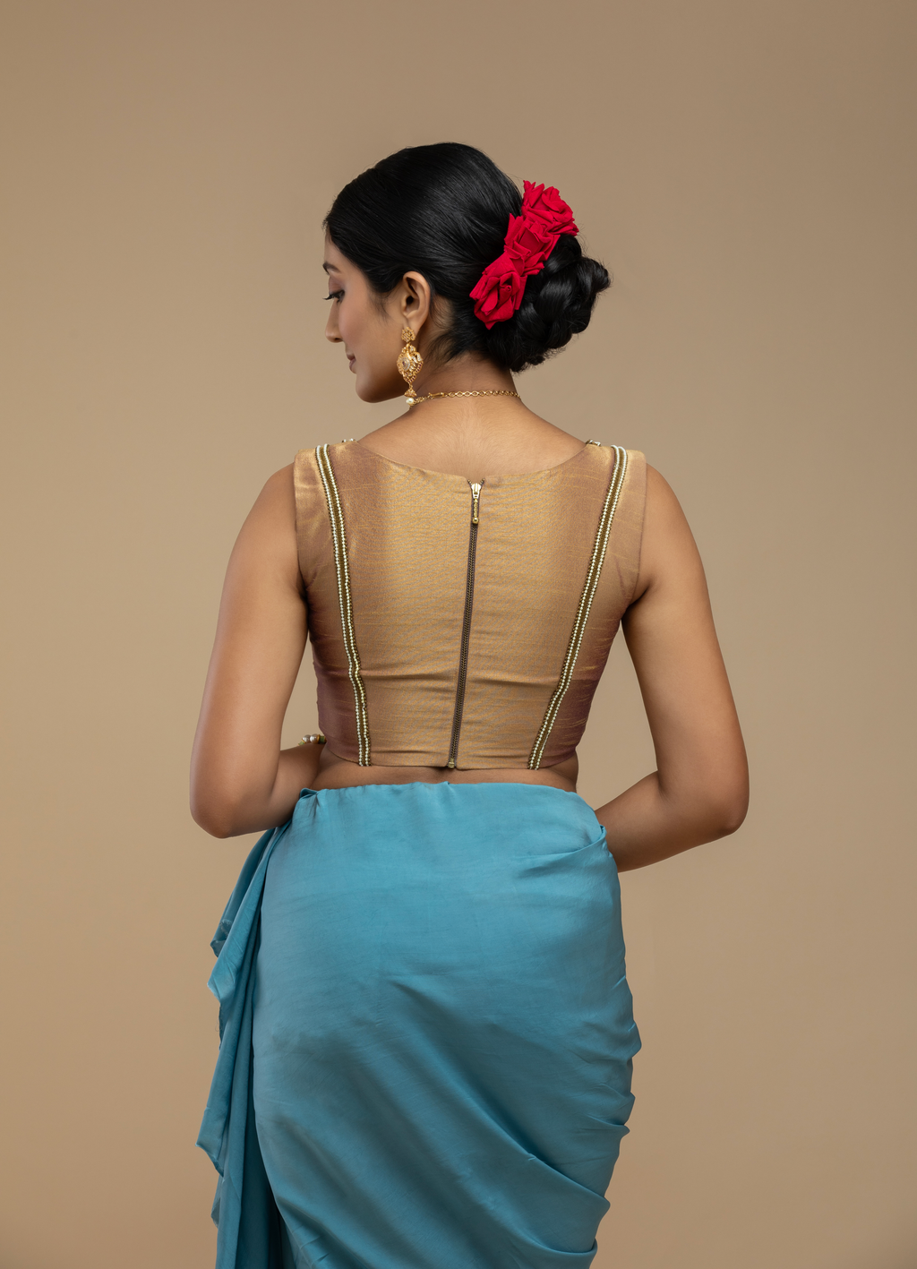 Soft Gold Blouse Aesthetic