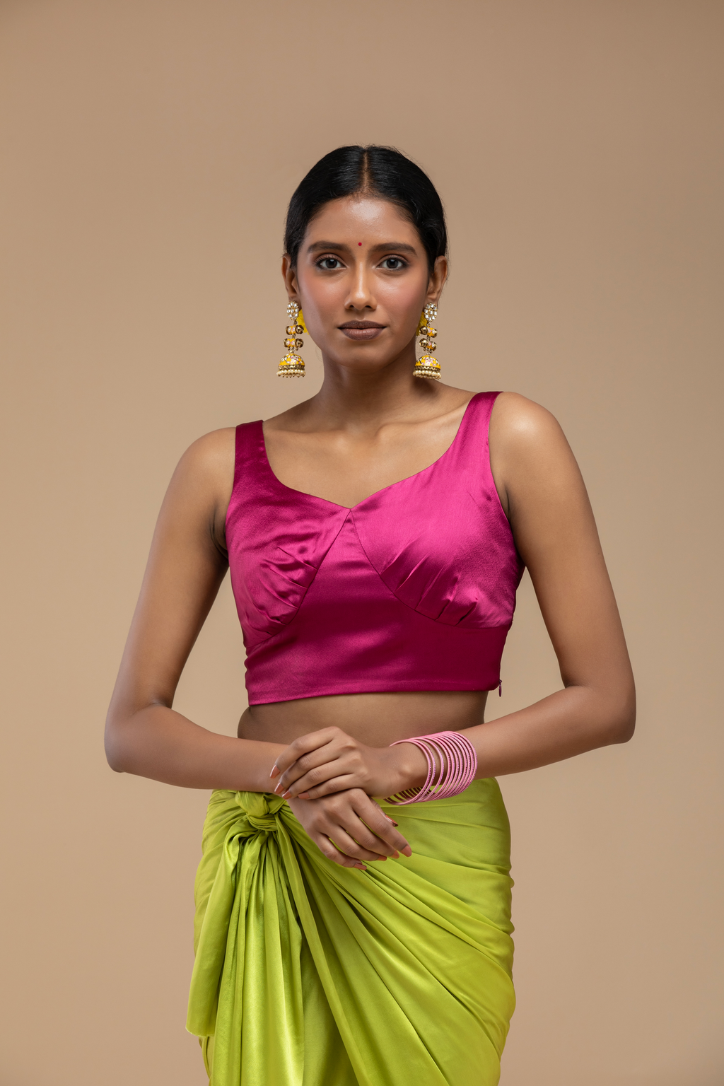 Magenta Blouse Aesthetic