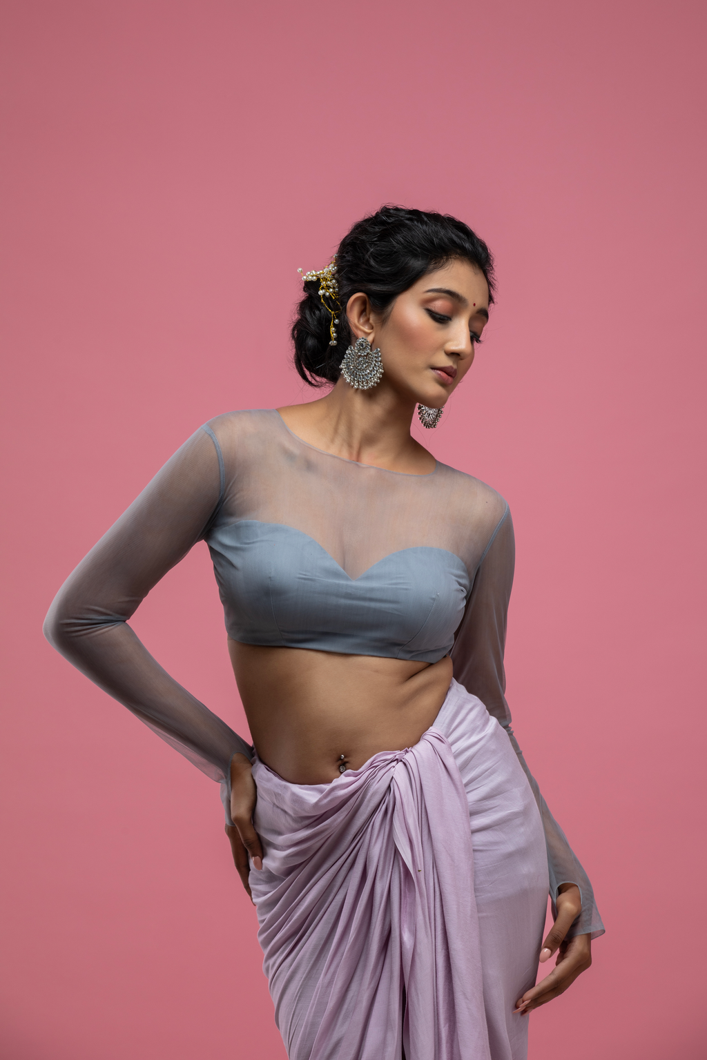 The Chic Grey Blouse