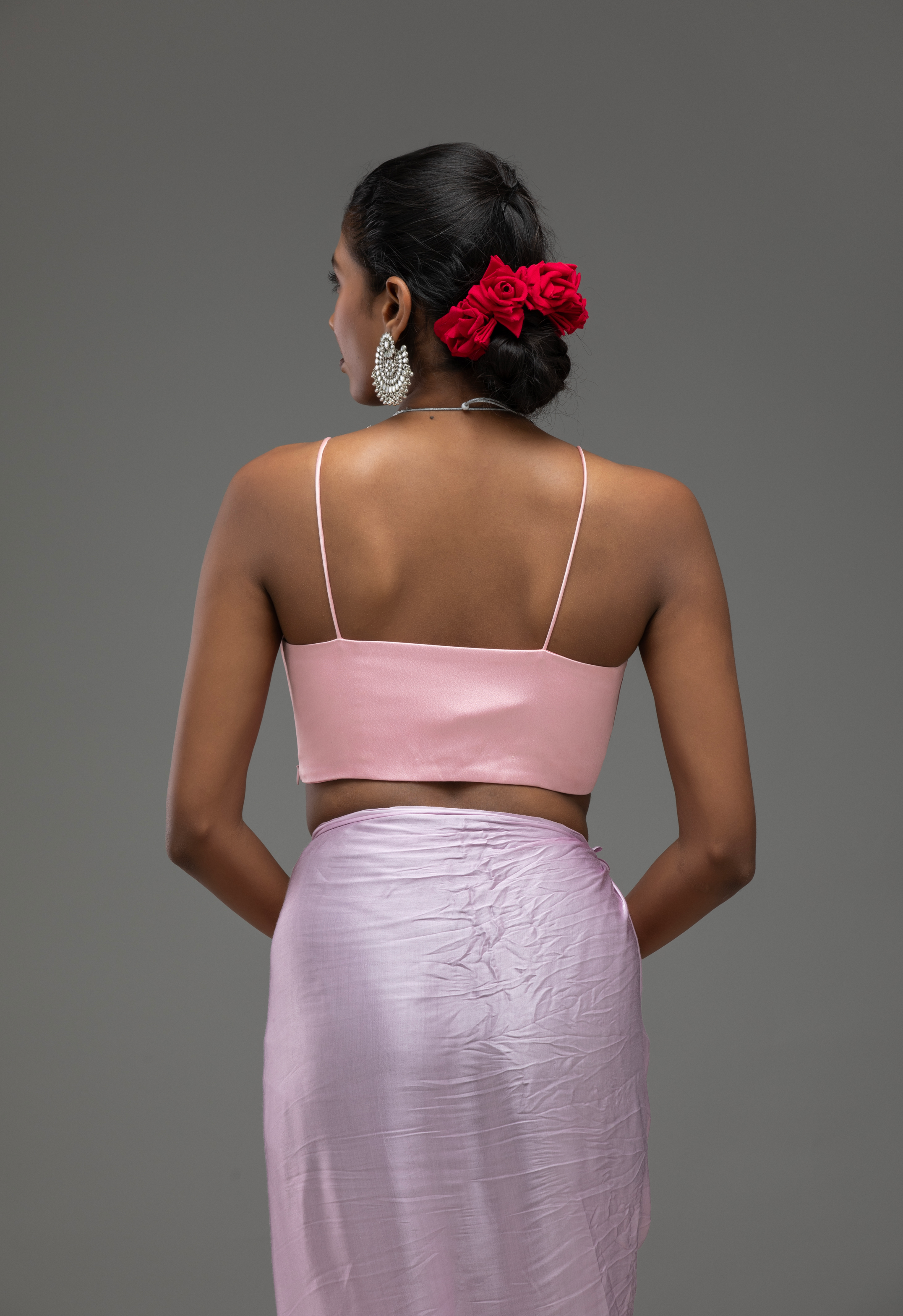 Soft Pink Spaghetti-Strap Blouse