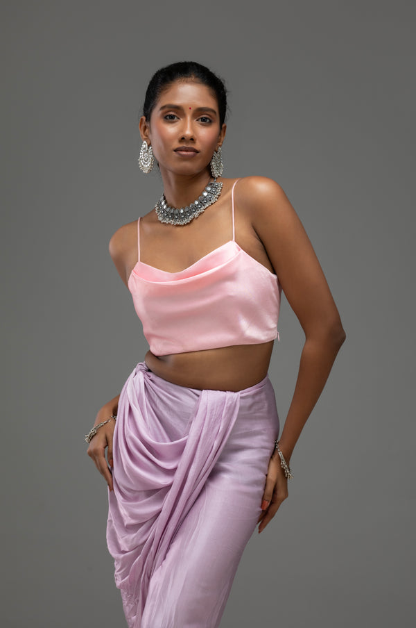 Soft Pink Spaghetti-Strap Blouse