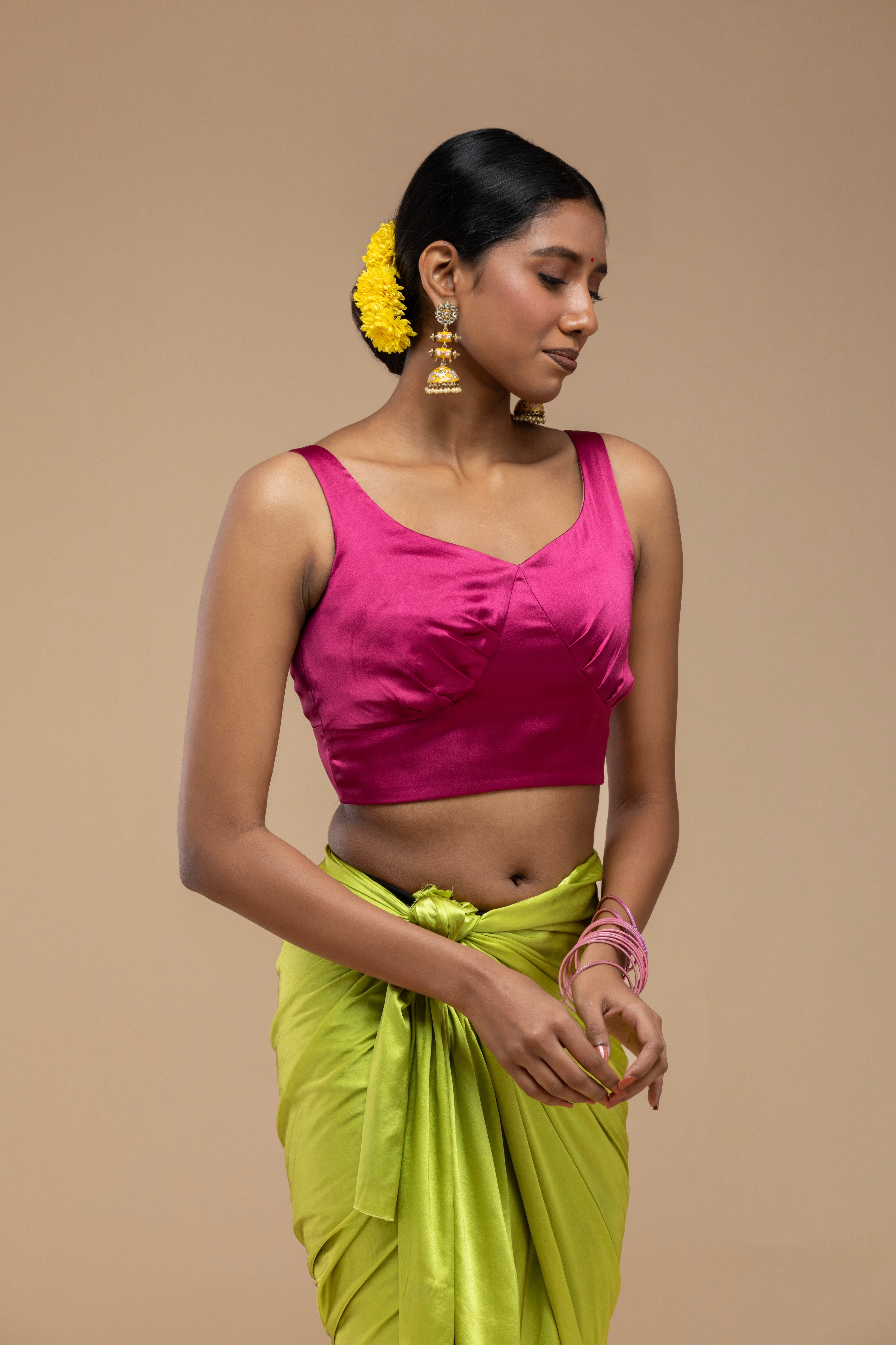 Magenta Blouse Aesthetic