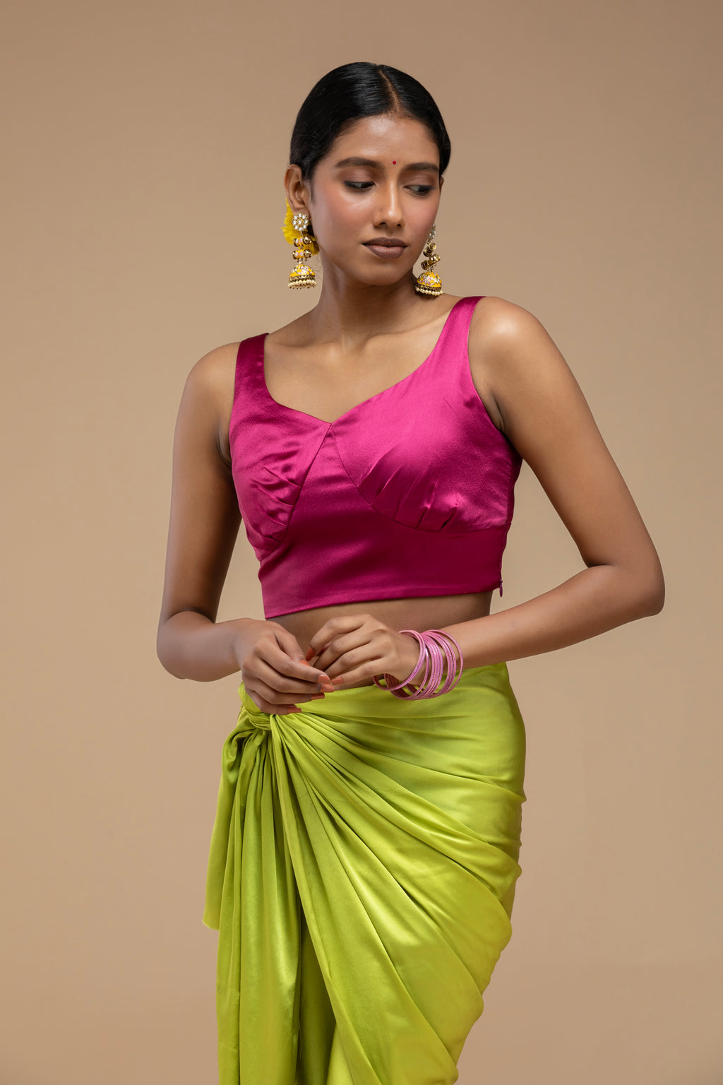 Magenta Blouse Aesthetic