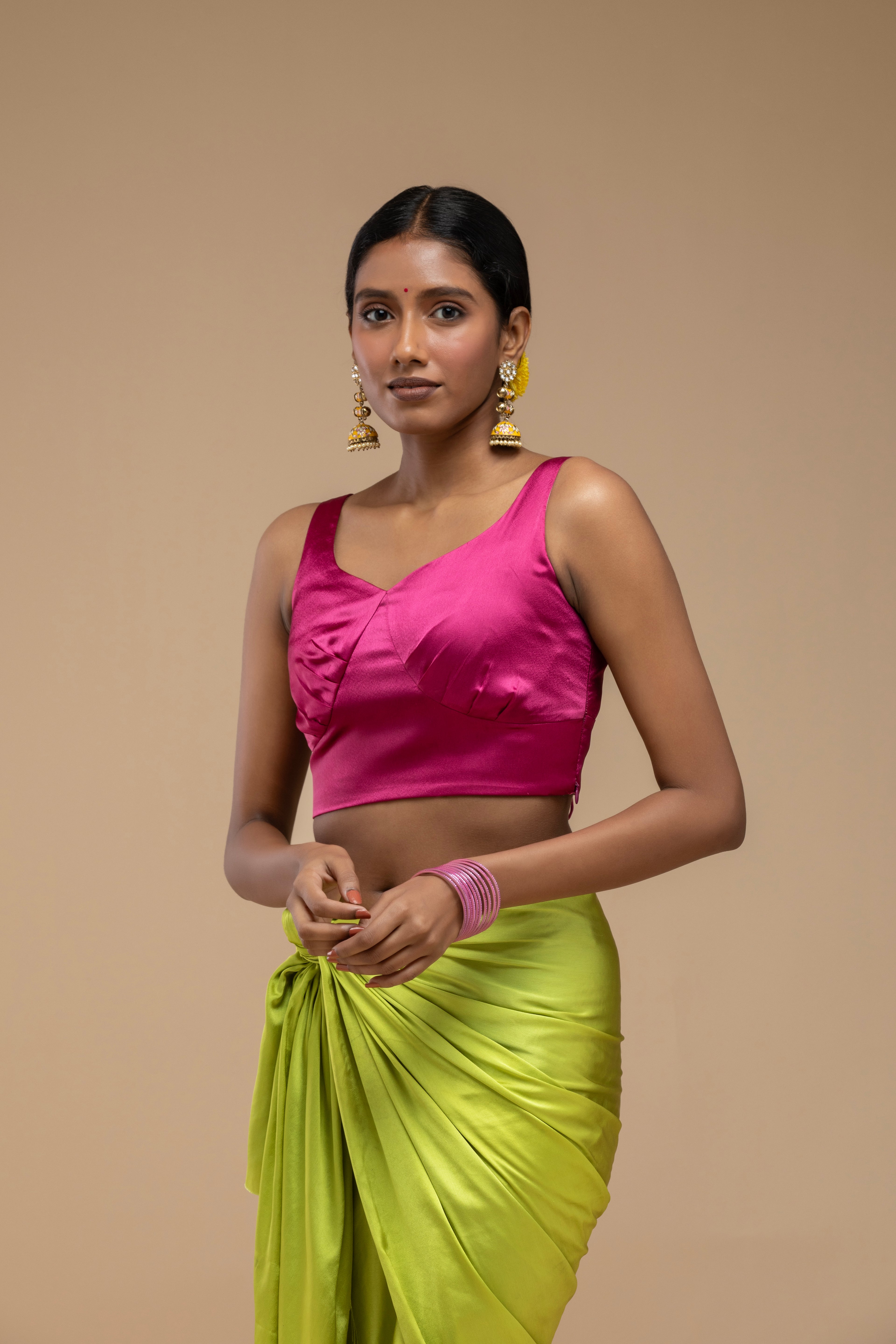 Magenta Blouse Aesthetic