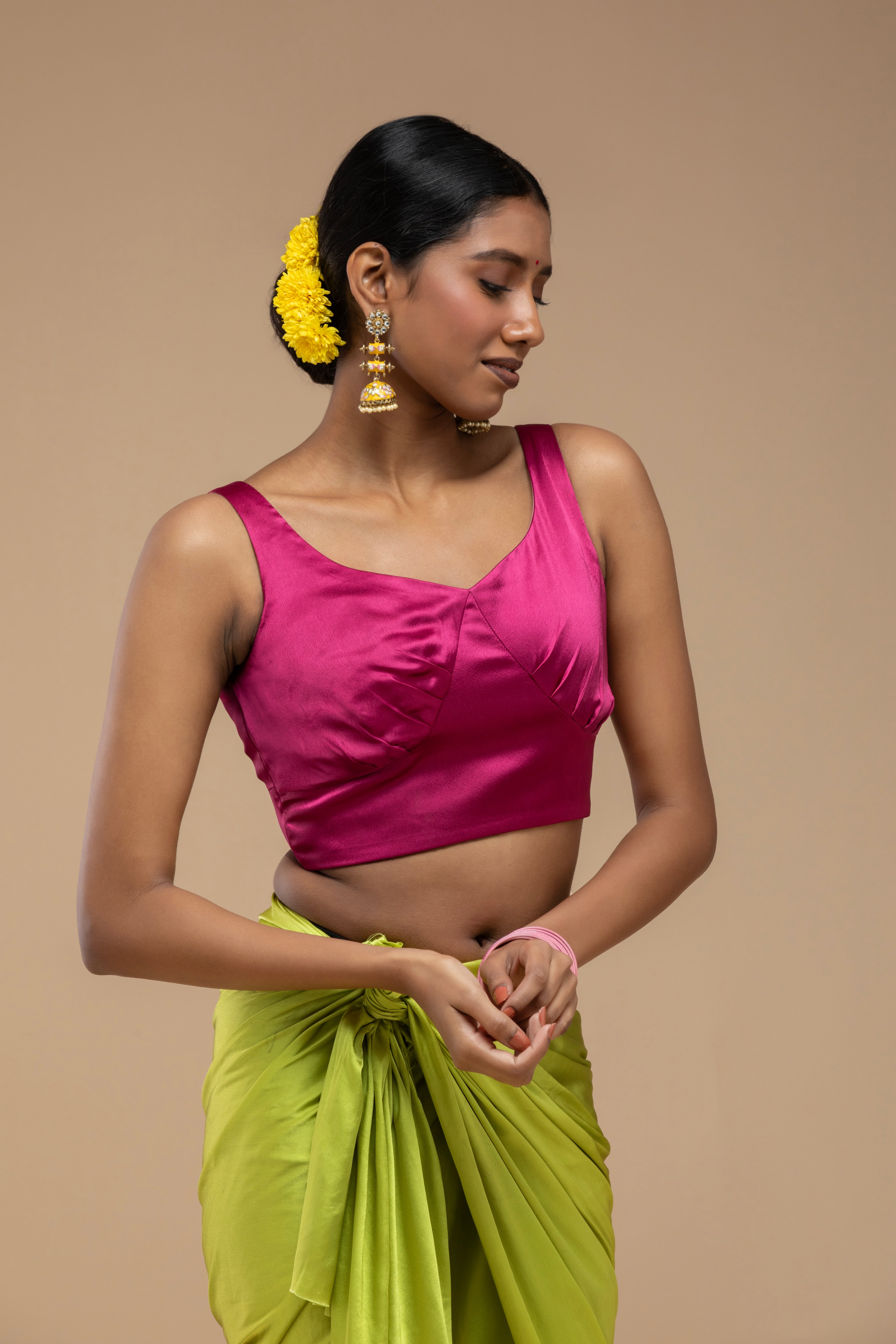 Magenta Blouse Aesthetic