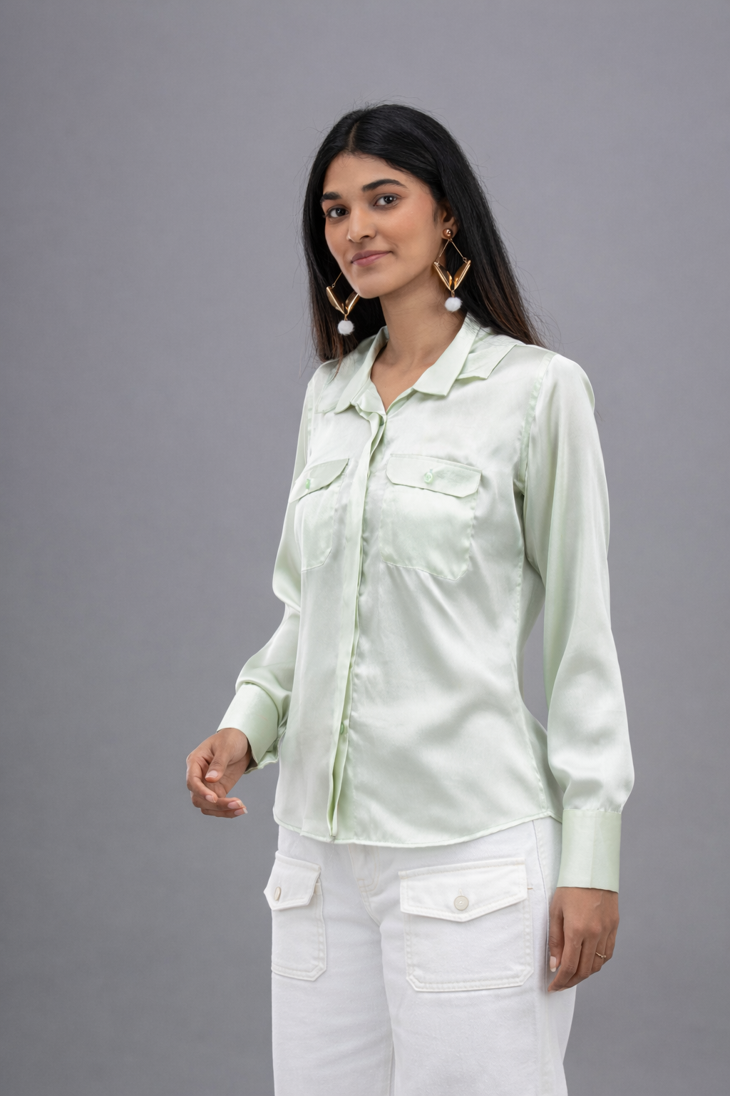 THE SEREIA SATIN SHIRT