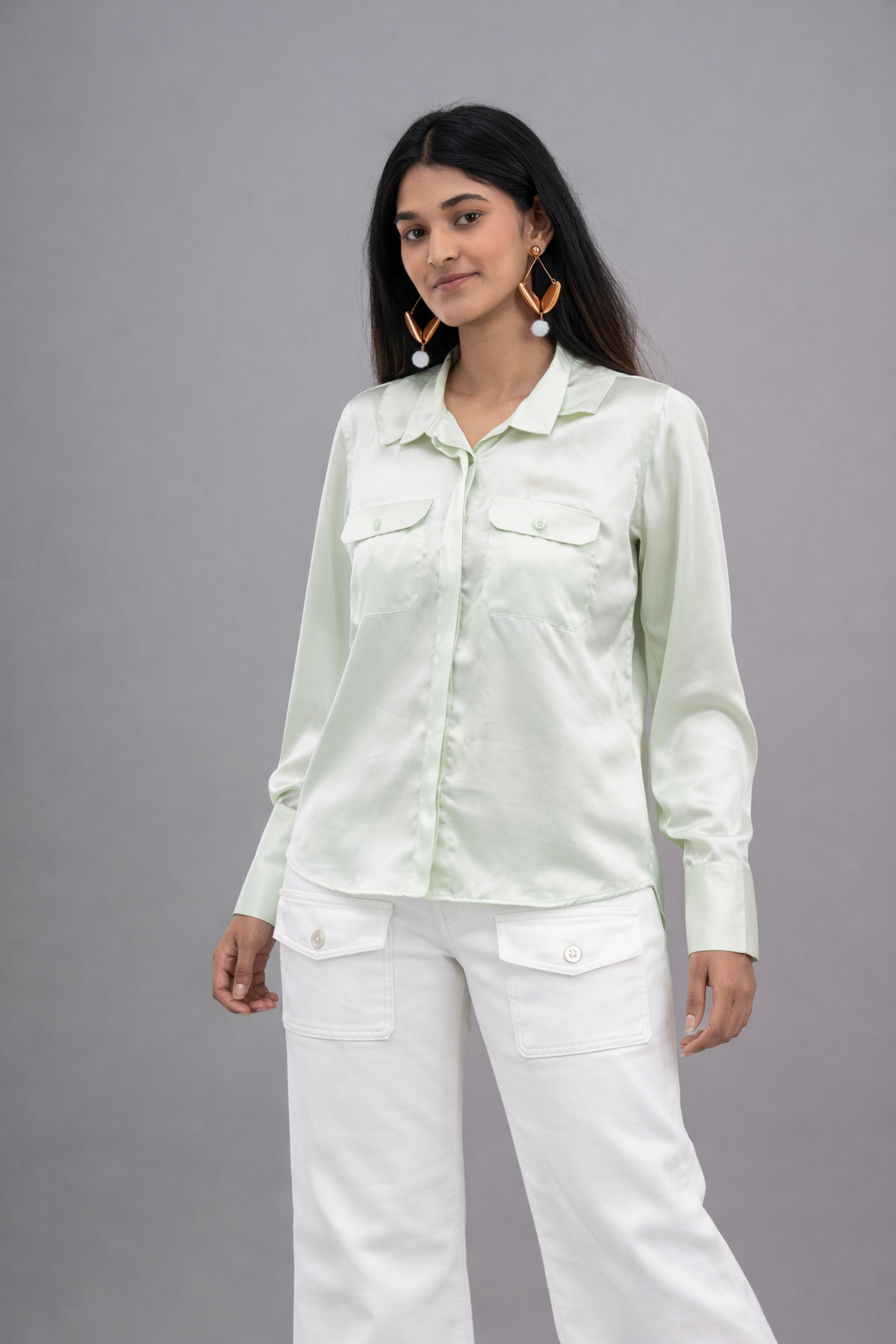 THE SEREIA SATIN SHIRT