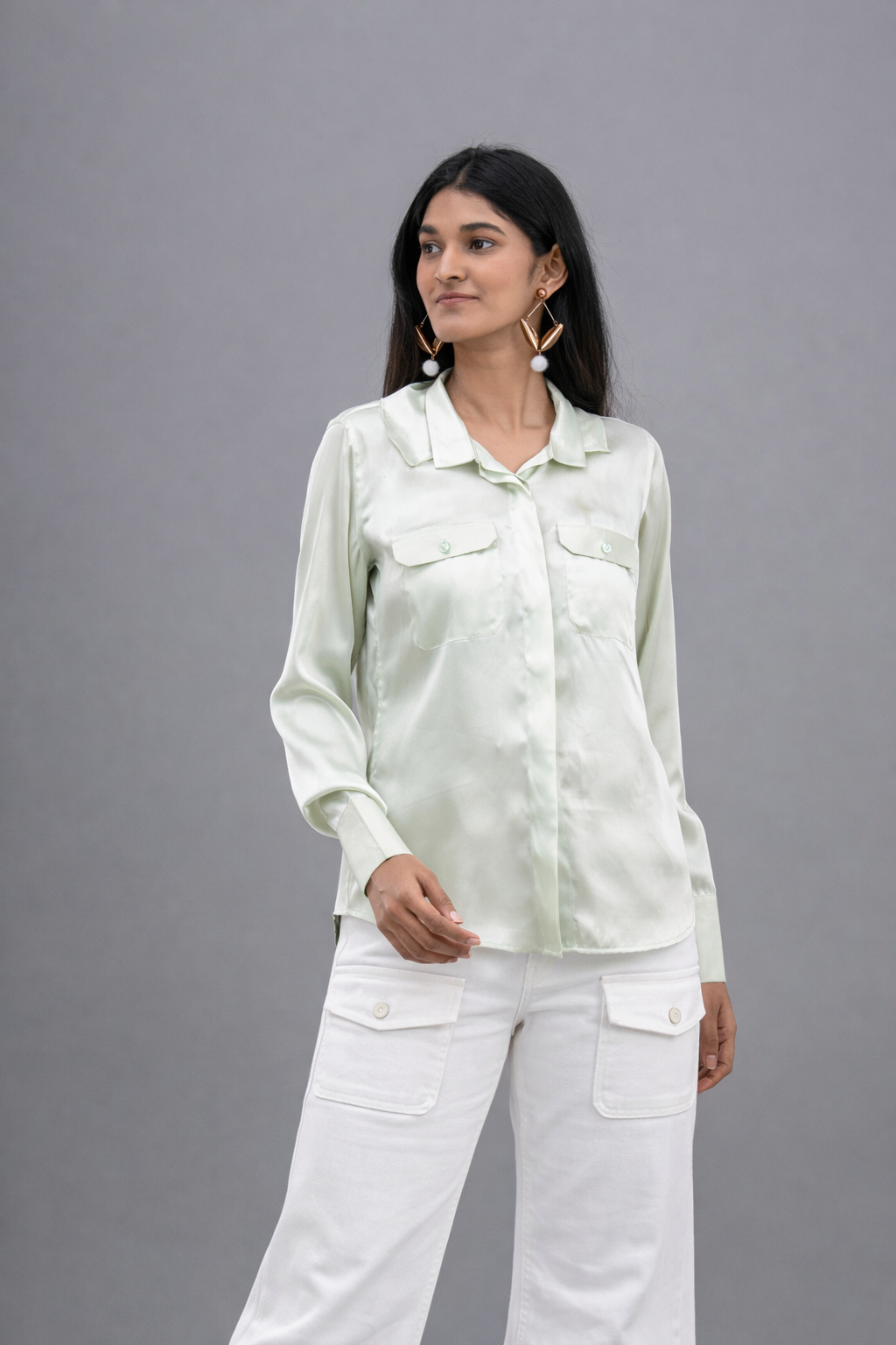 THE SEREIA SATIN SHIRT