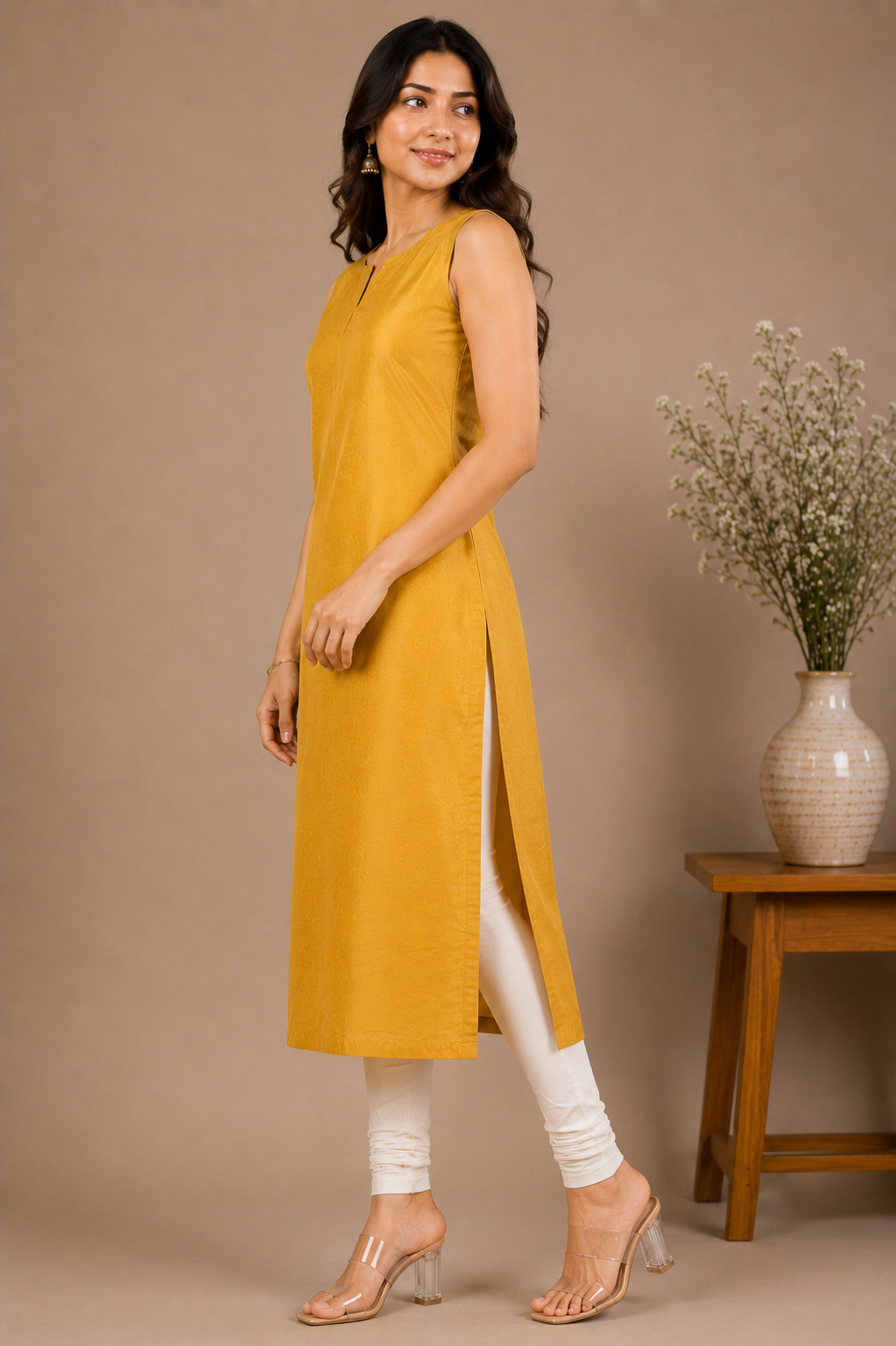 THE SOLENE SLEEVELESS KURTA